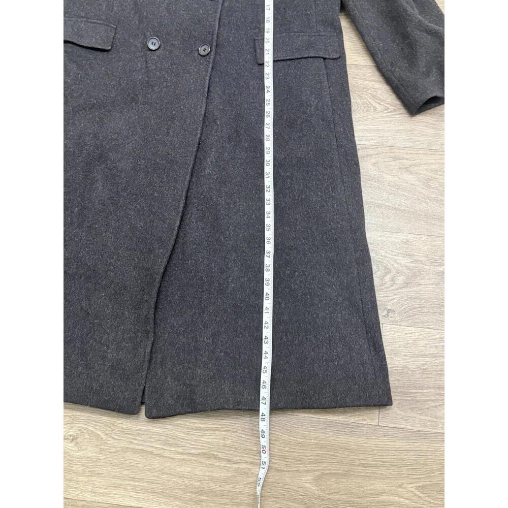 Vintage Pure New Wool Trench Coat Full Length Charcoal Sz 18 Made N Yugoslavia - Picture 7 of 13